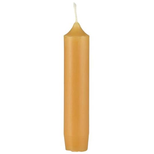 IB Laursen Mustard Short candle in a simple, elegant design with a smooth finish, perfect for home decor or cozy lighting.