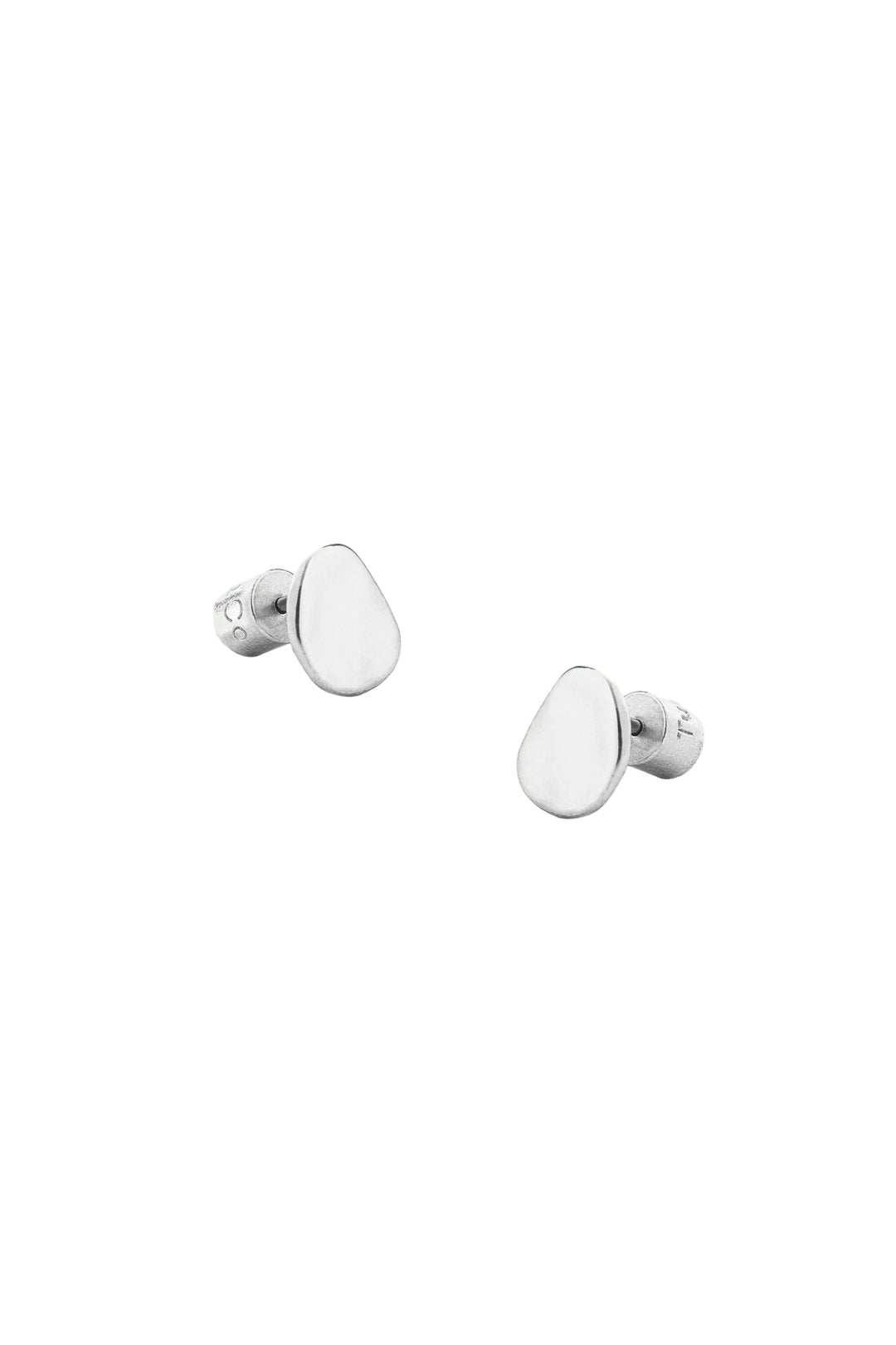 Silver Balance Earrings by Tutti & Co featuring sleek, minimalist design with delicate, balanced shapes for everyday wear.