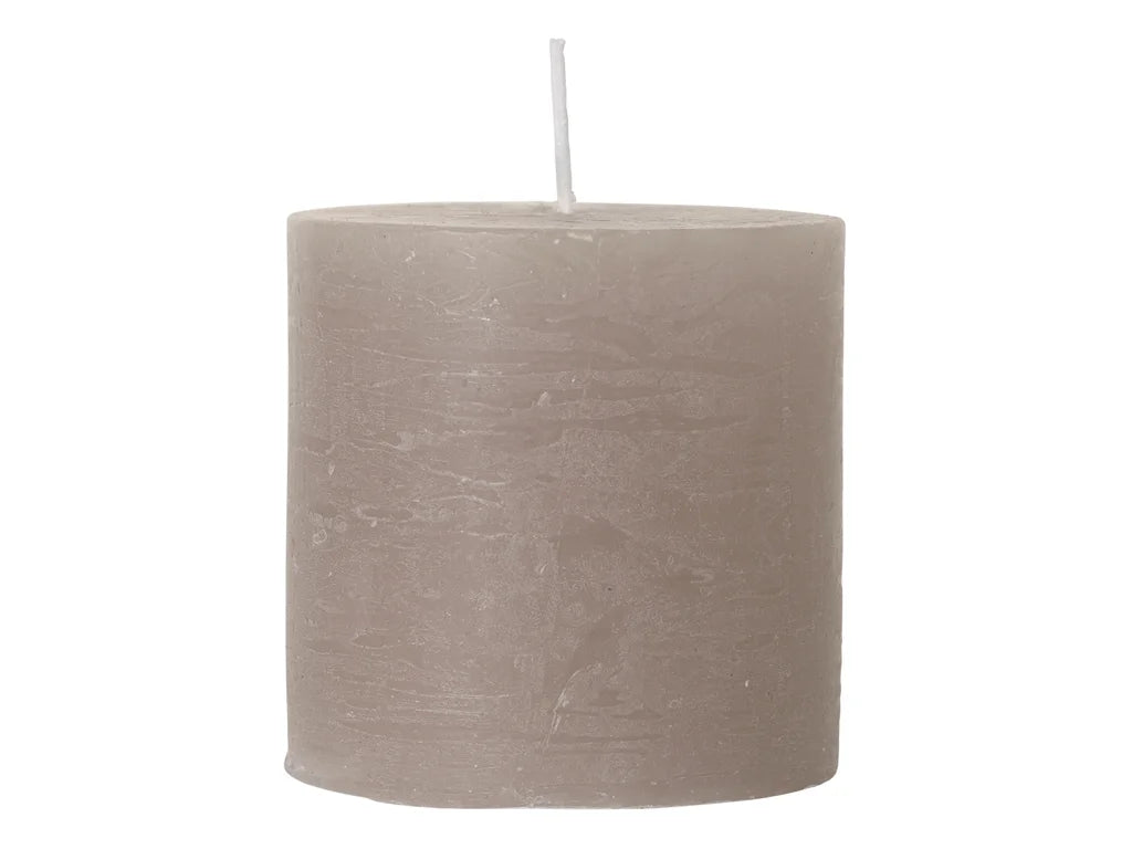 Rustic stone 5x5 candle from Cozy Living by Cornucopia Home and Gift, showing a textured candle in a natural stone holder.