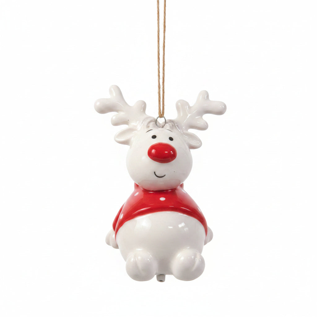 Sitting Ceramic Reindeer Tree Decoration