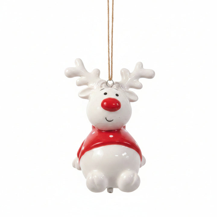 Sitting Ceramic Reindeer Tree Decoration