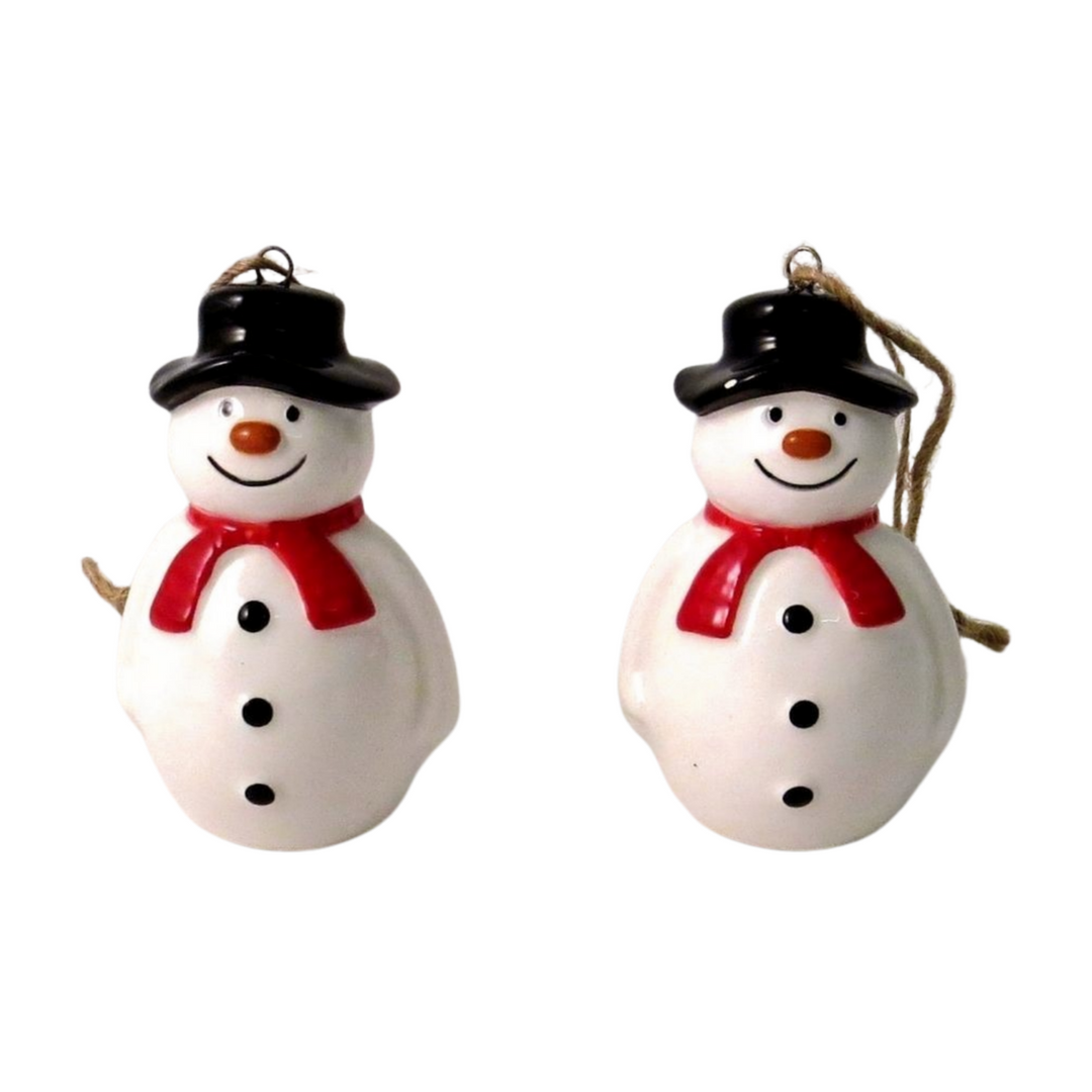 Ceramic Snowman Tree Decoration