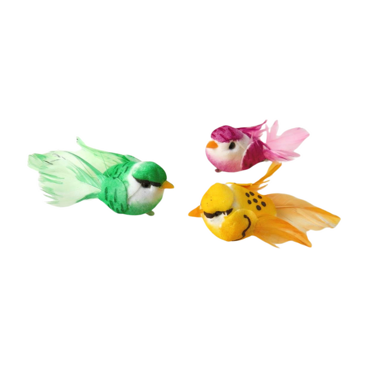 Colorful mini bird clip from Cornucopia Home and Gift, decorative giftware with vibrant details and a small metal clip attachment.