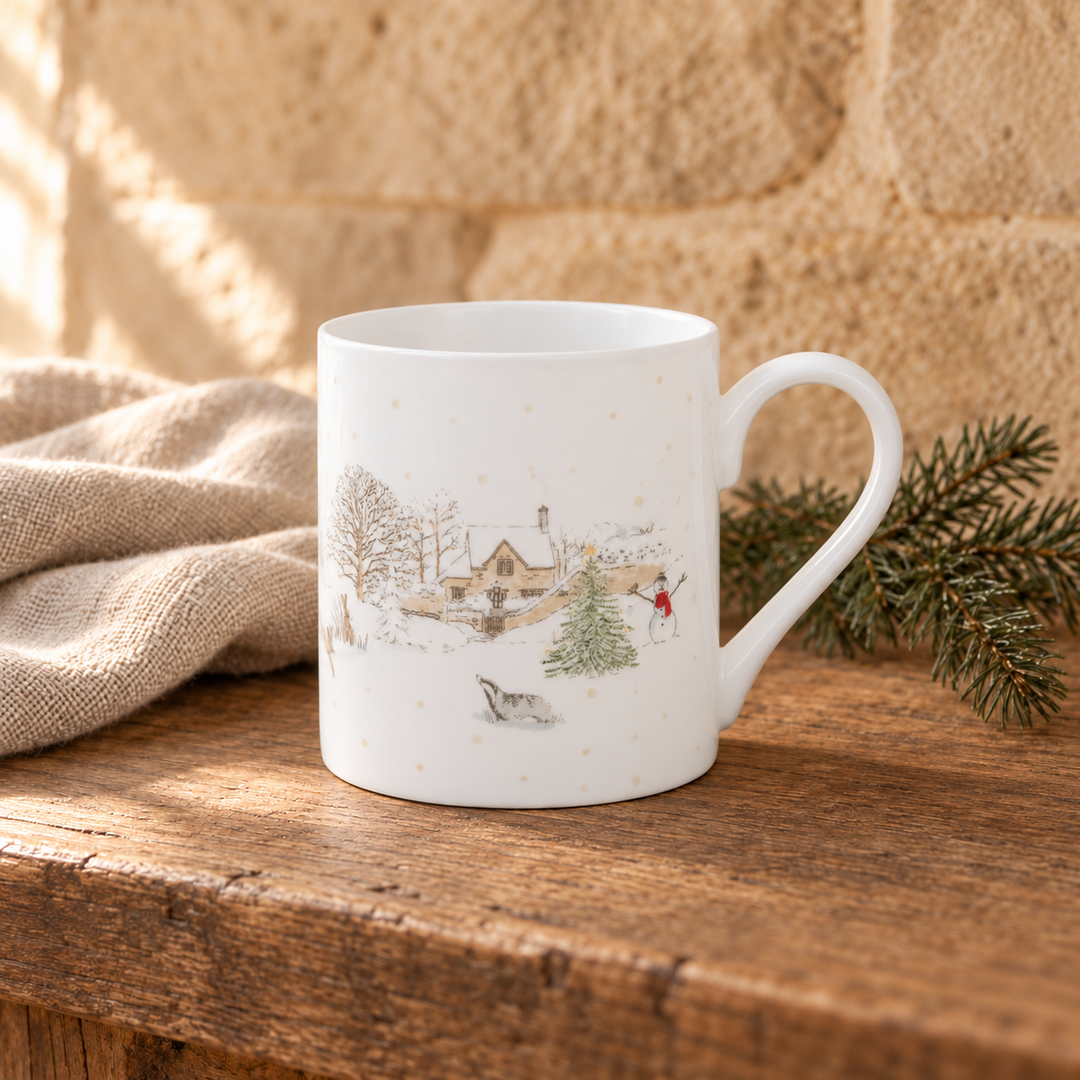 Snowy Village Mug