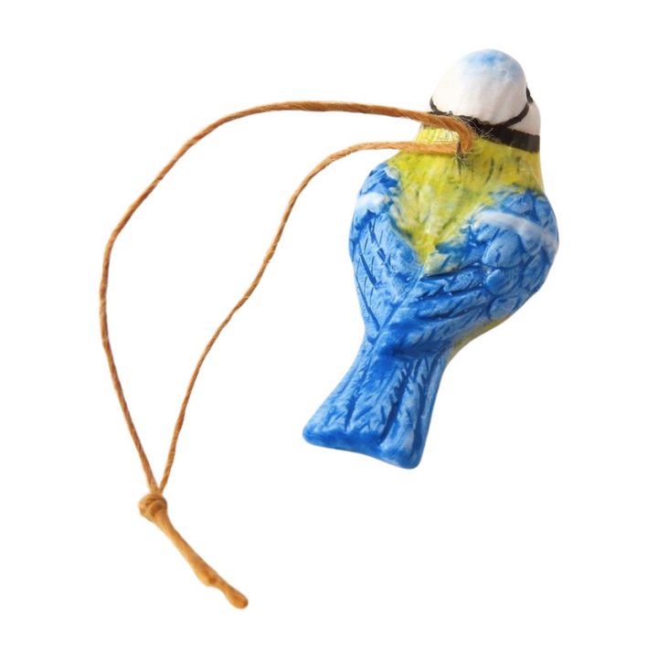 Ceramic Blue Tit Hanging Decoration