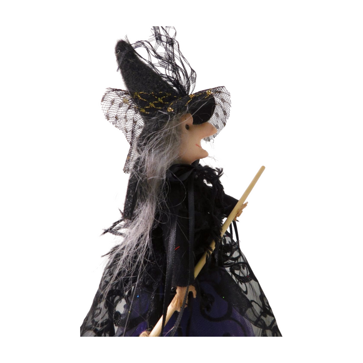 Standing witch figurine from Cornucopia Home and Gift with four assorted designs, showcasing detailed Halloween-themed giftware.