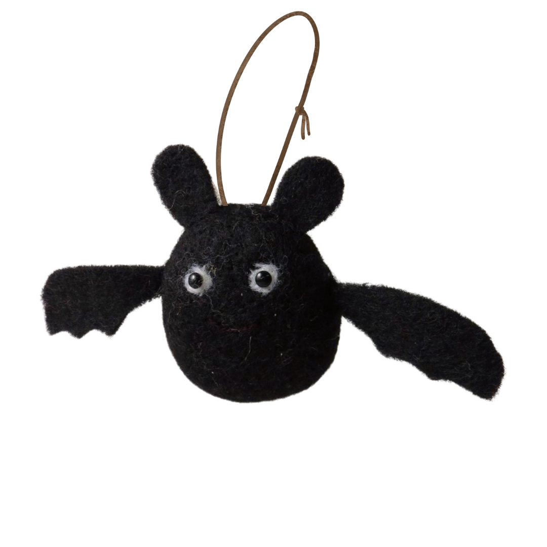 Decorative bat hanging on a tree branch, part of Cornucopia Home and Gift's Bat Hanging Tree Decoration giftware.