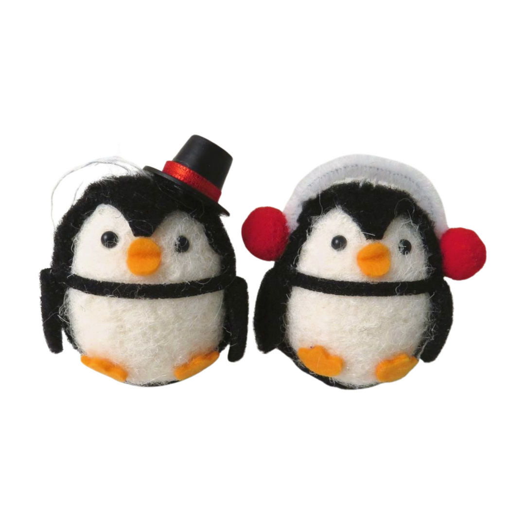 Felt Penguin Tree Decoration - 2 Assorted Designs