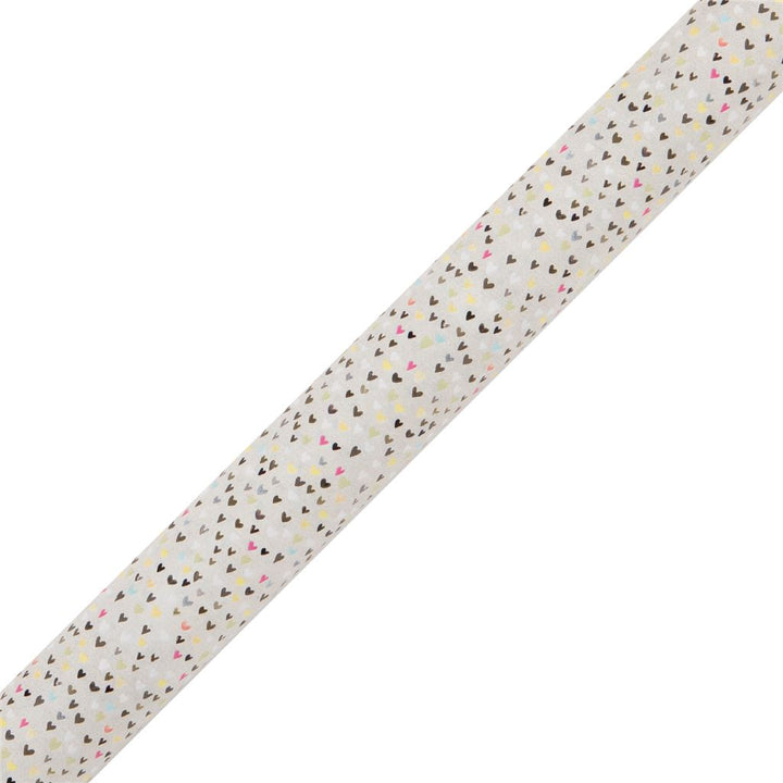 Cream Hearts Gift Wrap Roll 4m
