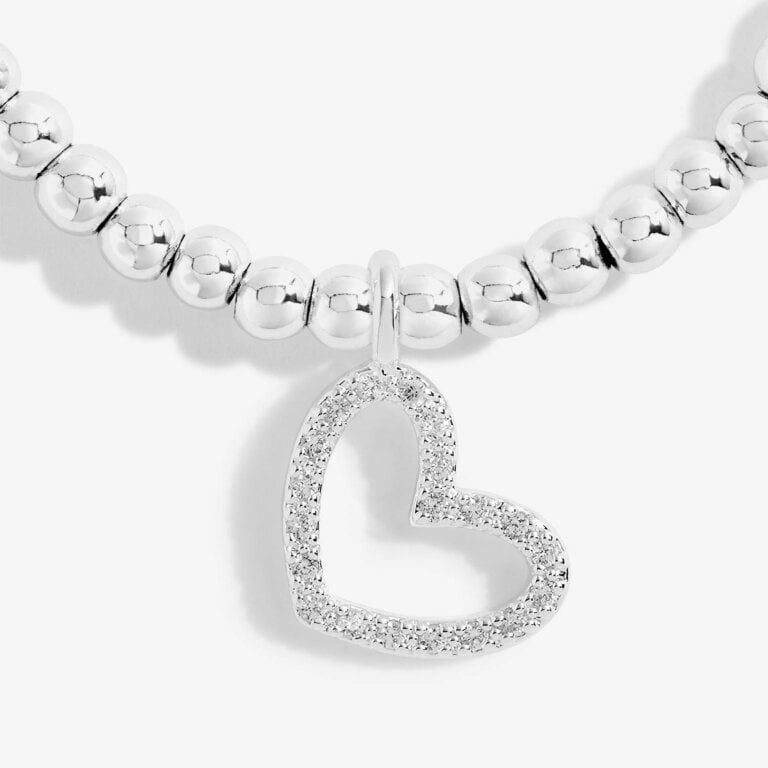 Silver "A Little Fabulous 40" bracelet by Joma Jewellery featuring delicate charm and adjustable chain.