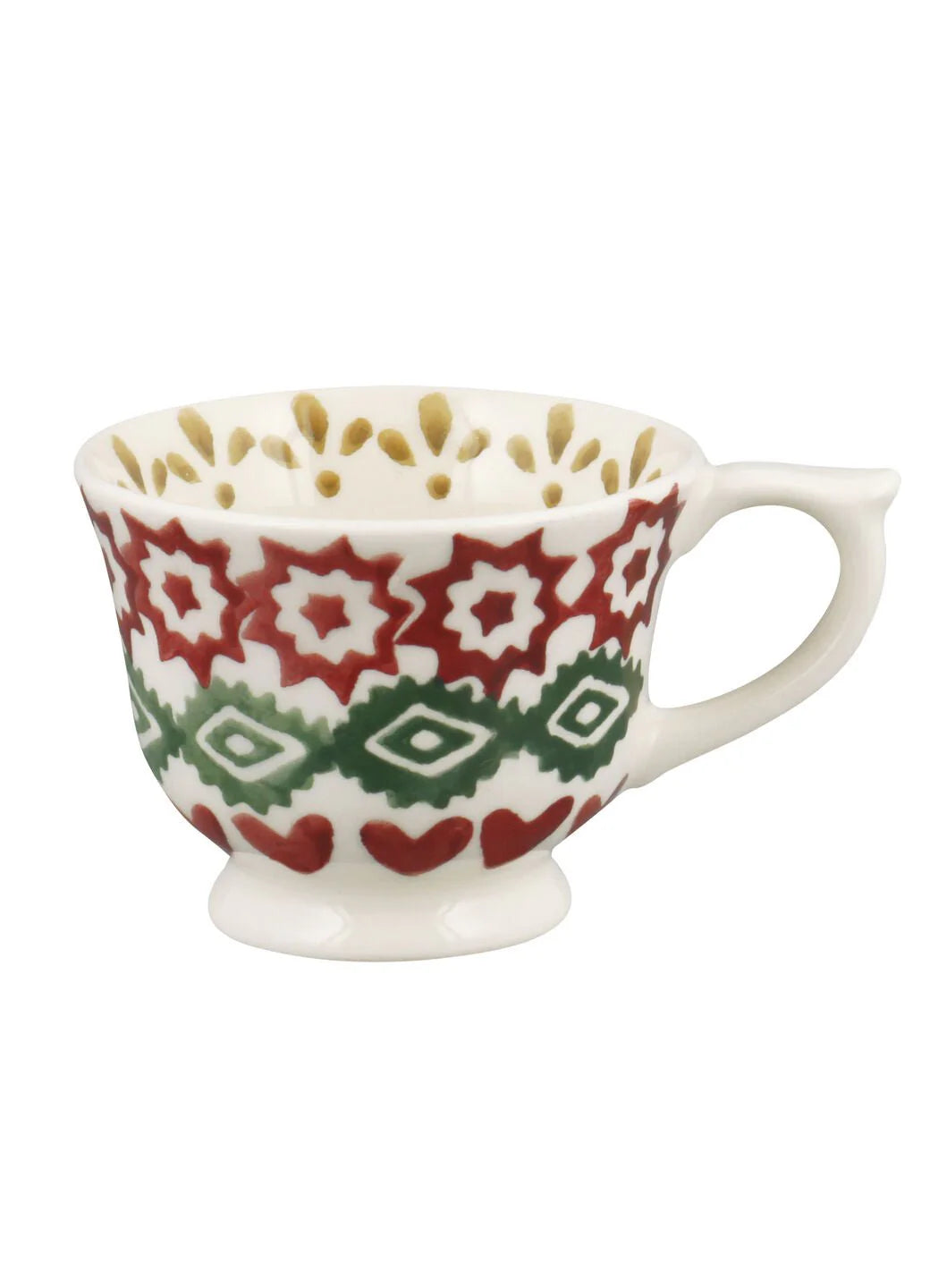 Emma Bridgewater Christmas Joy tiny teacup in a boxed set, featuring festive holiday design and detailed Christmas-themed artwork.
