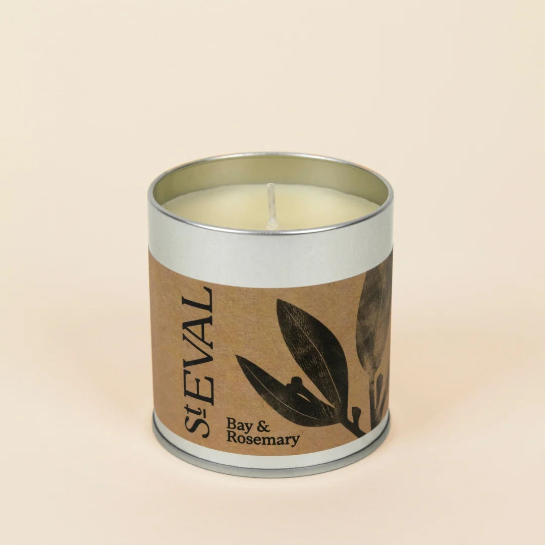 St Eval Bay &amp; Rosemary Tin Candle