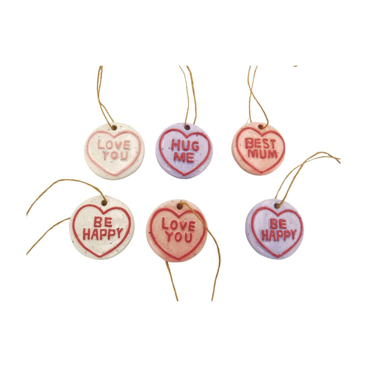 Love Heart Hanging Decoration - 6 Assorted Designs