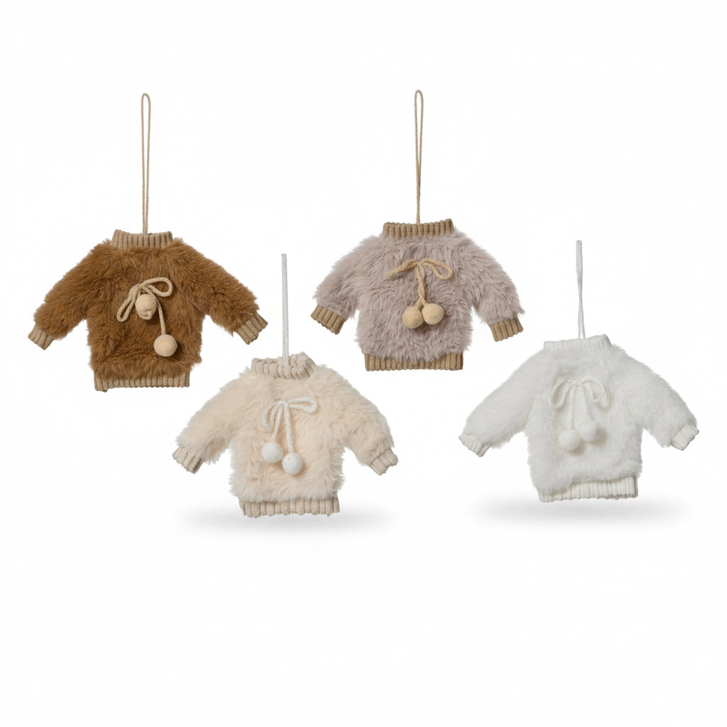 Hanging Christmas Jumper Decoration - 4 Assorted Colours