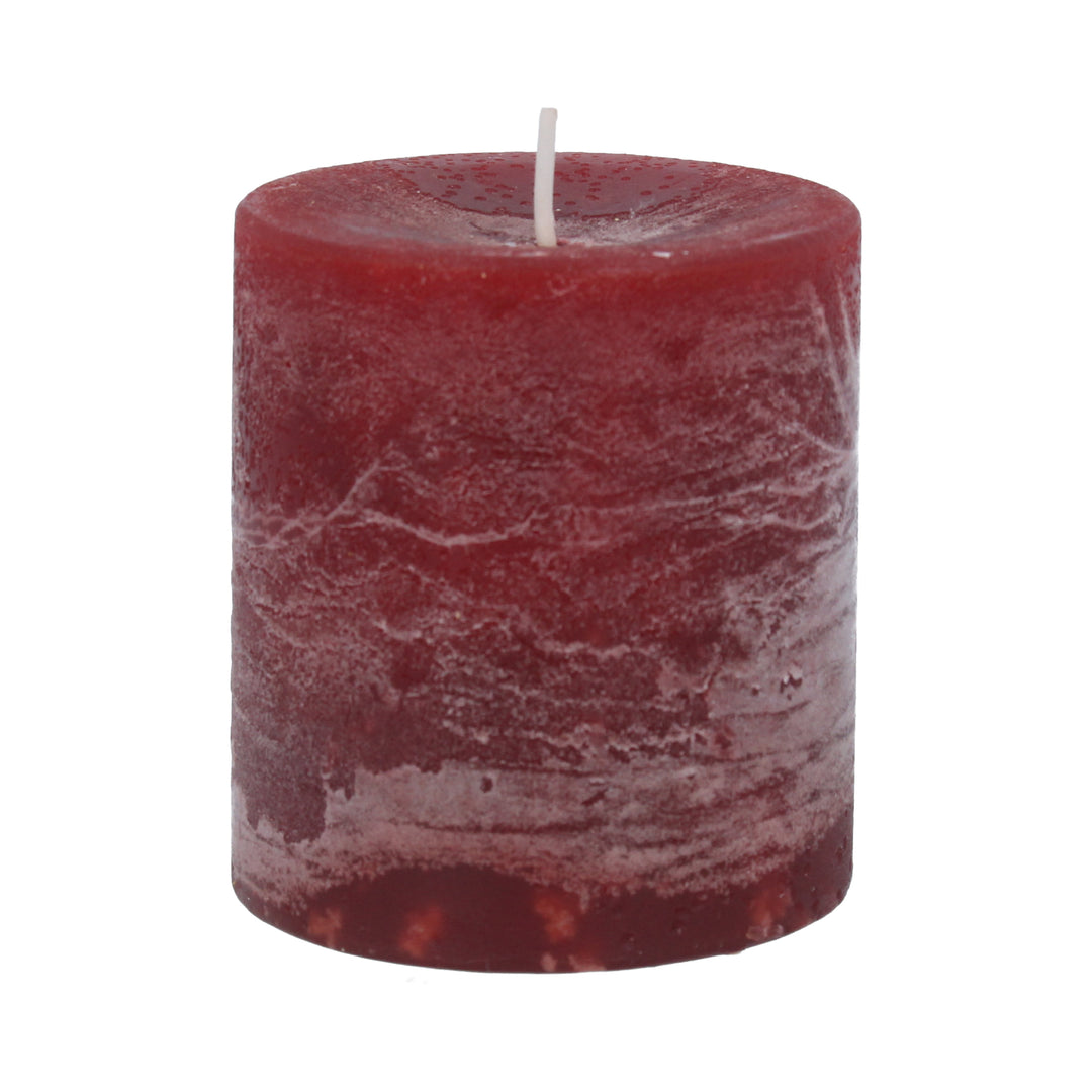 Small Burgundy Pillar Candle