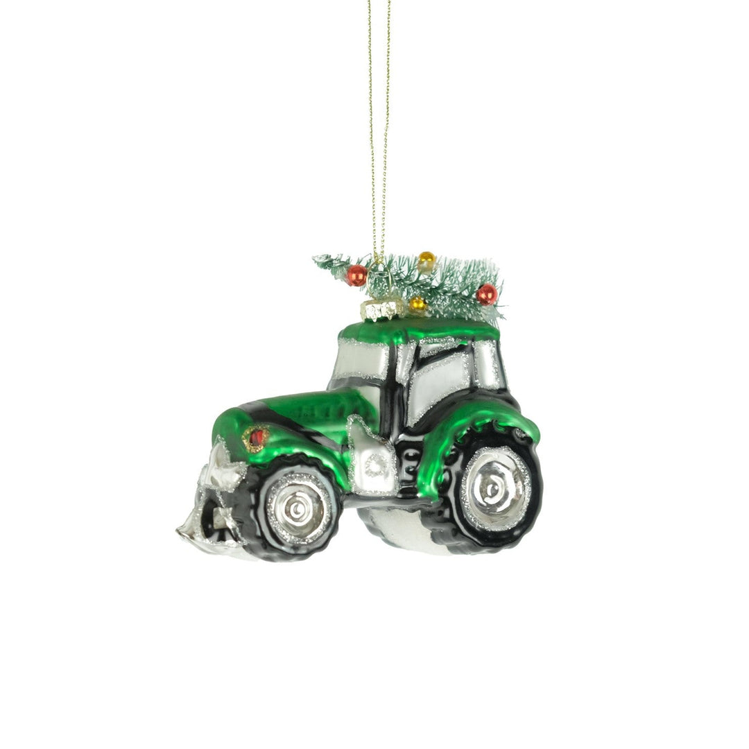 Hanging Green Tractor with Tree