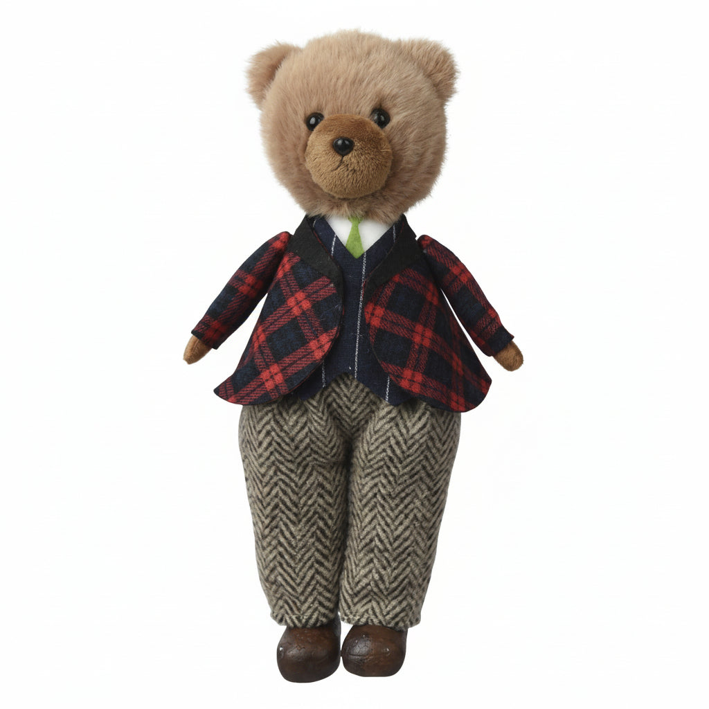 Tartan Teddy Bear Christmas Decorations - 2 Assorted Designs