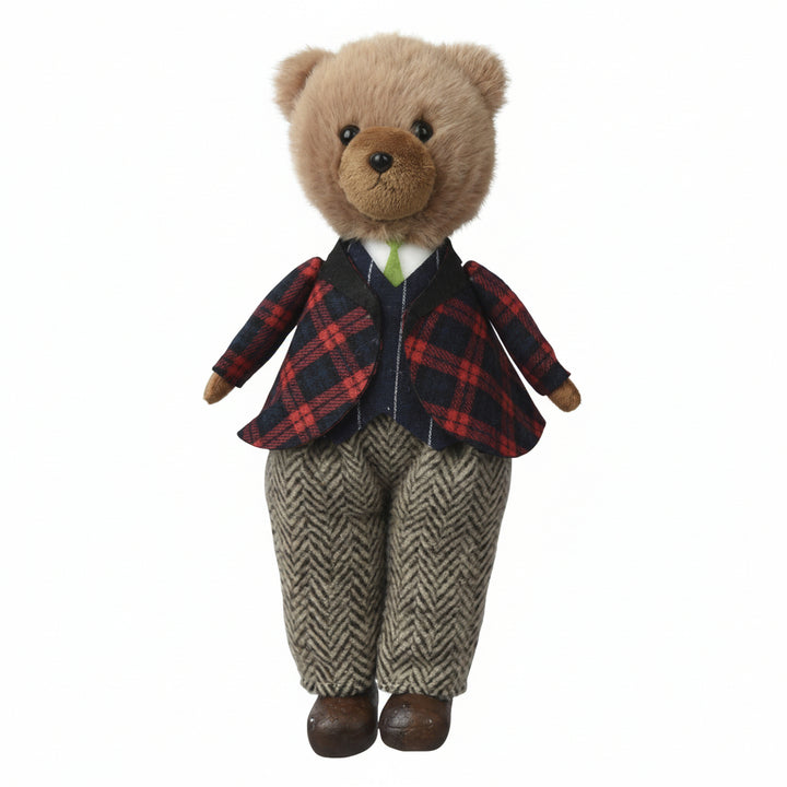 Tartan Teddy Bear Christmas Decorations - 2 Assorted Designs
