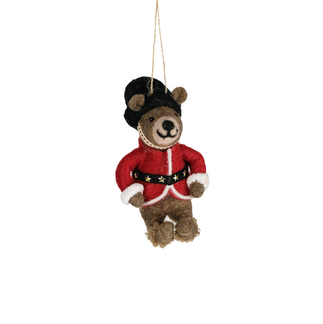 Felt Teddy Soldier Hanging Decoration