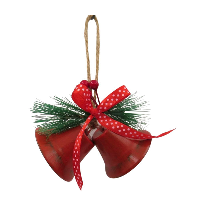 Green/Red Double Bell Hanging Decoration - 2 Assorted Designs