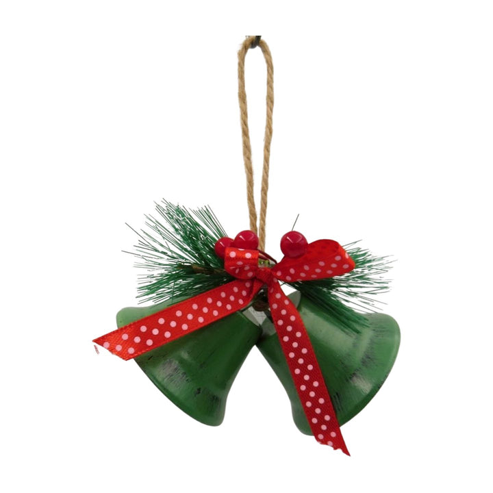 Green/Red Double Bell Hanging Decoration - 2 Assorted Designs