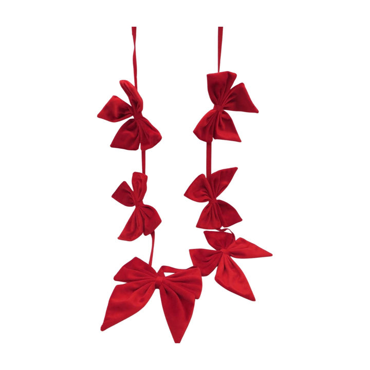 Red Bow Garland - 1.4m