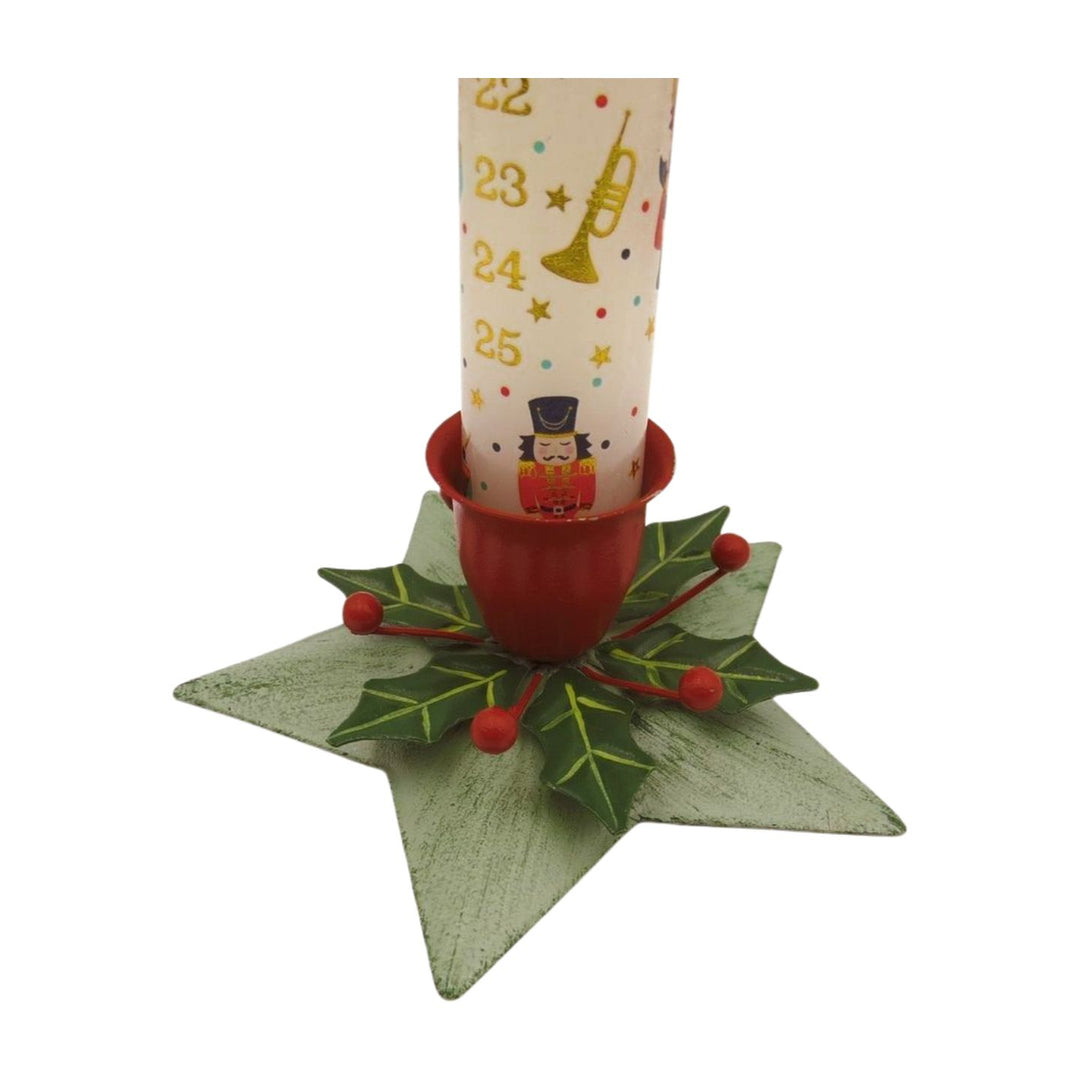 Star &amp; Holly Candleholder