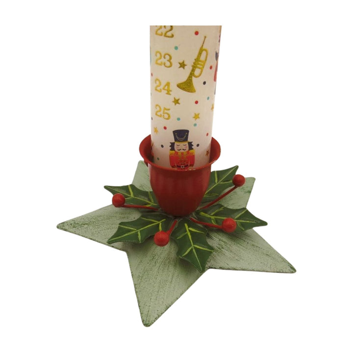 Star &amp; Holly Candleholder