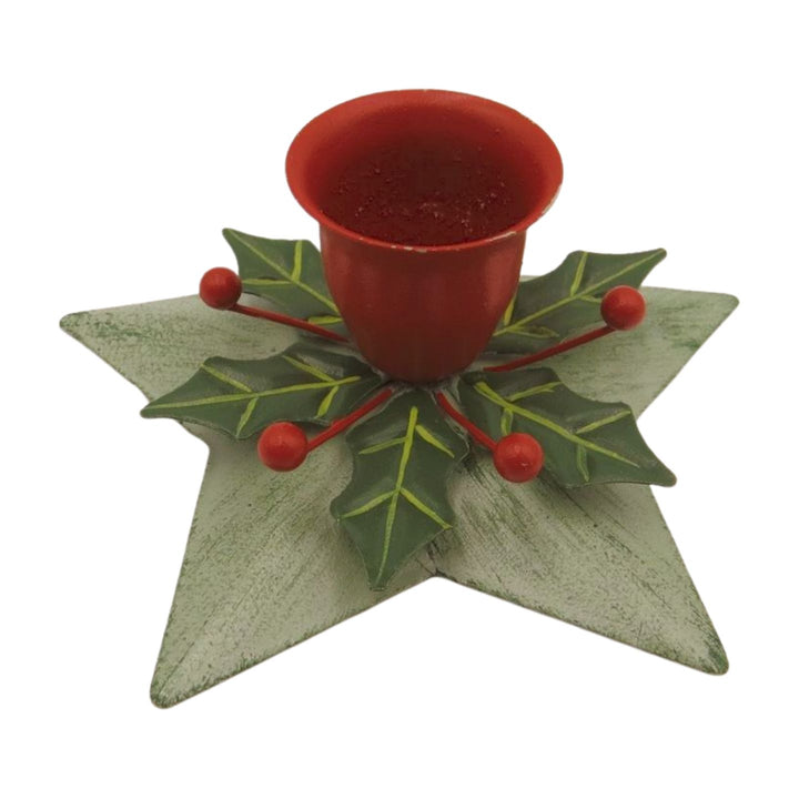Star &amp; Holly Candleholder