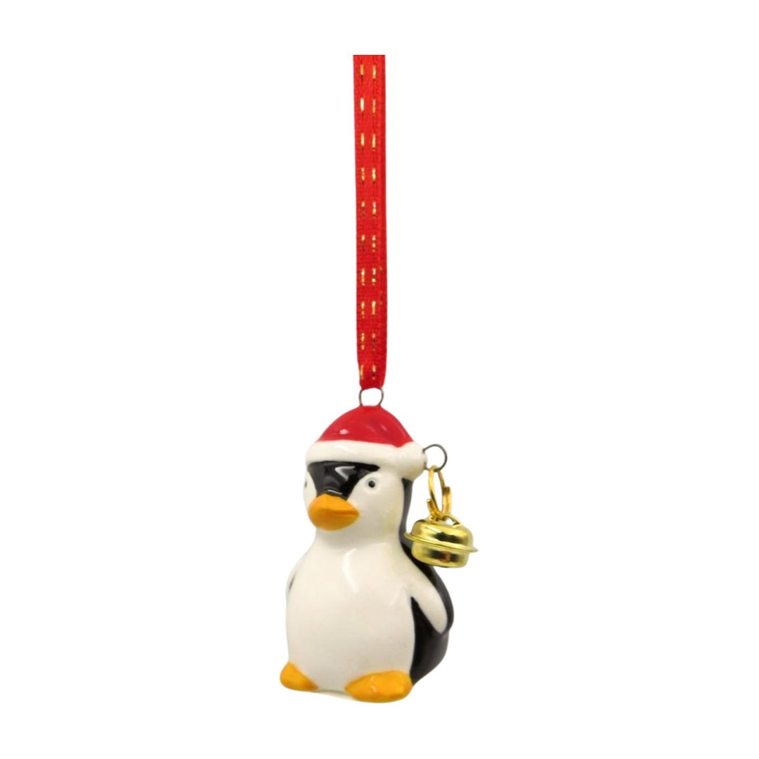 Penguin with Bell Tree Decoration