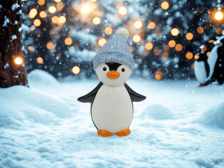 Penguin with Blue Hat Ornament - Large