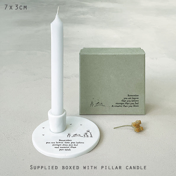 East of India Candle Holder – ‘Remember You Are’
