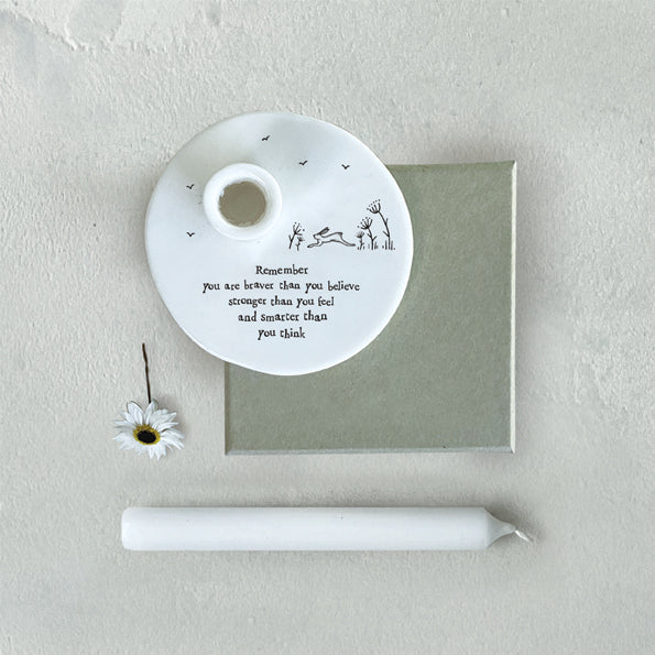 East of India Candle Holder – ‘Remember You Are’
