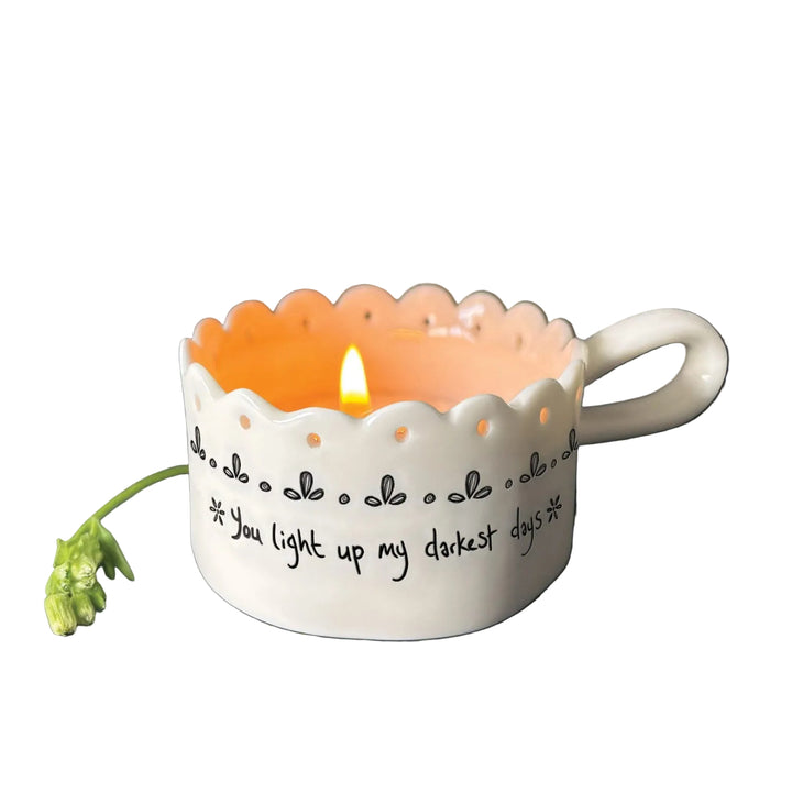 East of India Scallop Tea Light Holder – ‘Light Up Your Life’