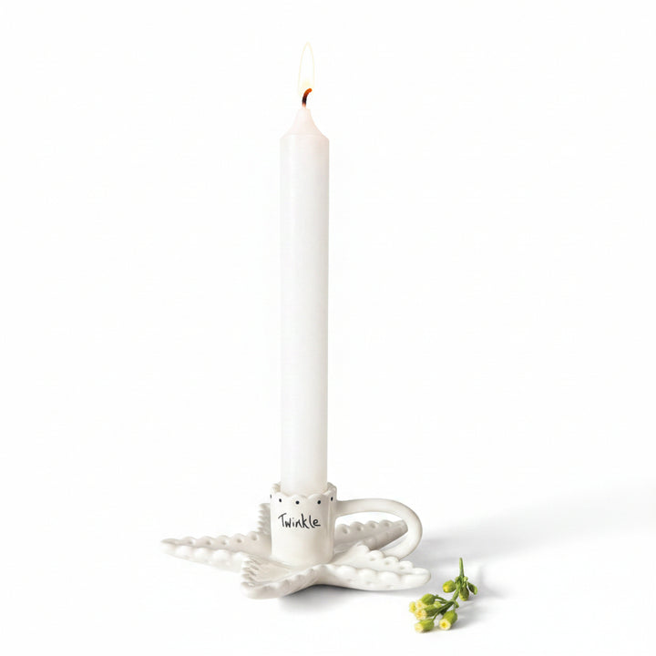 East of India ‘Twinkle’ Scallop Candle Holder
