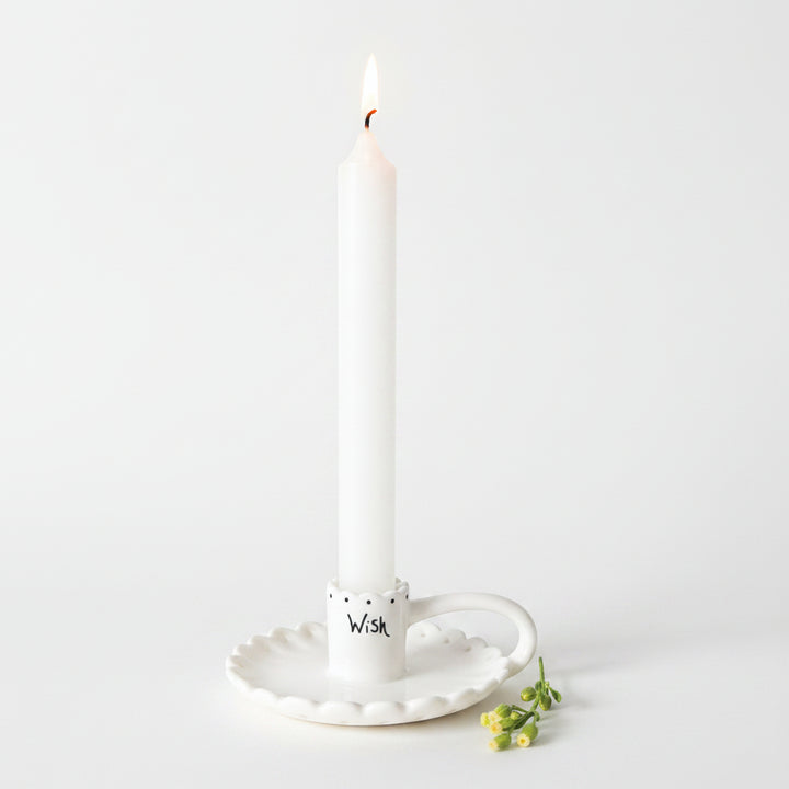 East of India ‘Wish’ Scallop Candle Holder