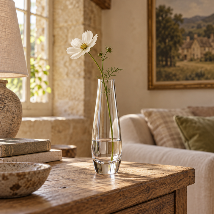 Clear Single Stem Vase - H17cm