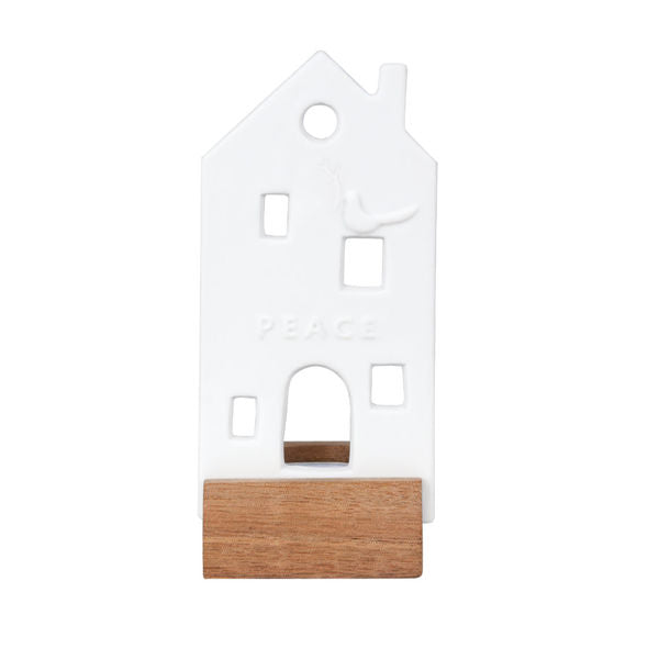 Cornucopia Home and Gift Räder Light Object Peace House decorative radër with intricate design, displayed against a neutral background.