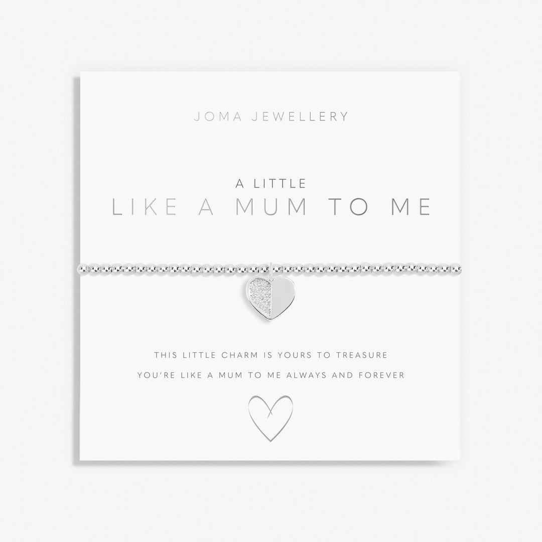 Joma Jewellery "A Little Like A Mum To Me" bracelet with delicate silver chain and charm, perfect for Mother's Day gift