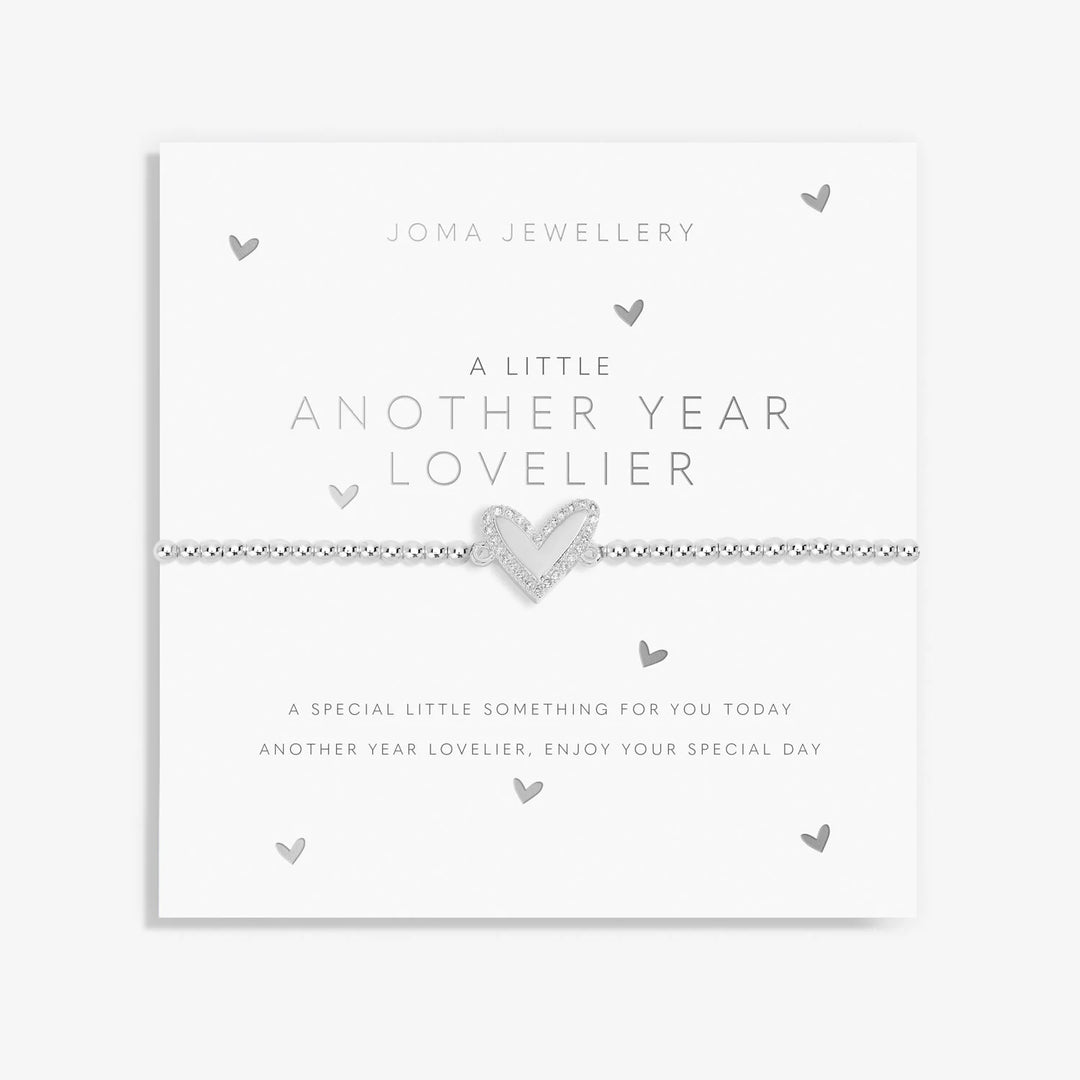 Joma Jewellery A Little Another Year Lovelier bracelet with delicate chain and charm, designed for special occasions and gifting.