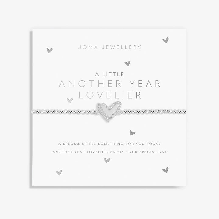 Joma Jewellery A Little Another Year Lovelier bracelet with delicate chain and charm, designed for special occasions and gifting.