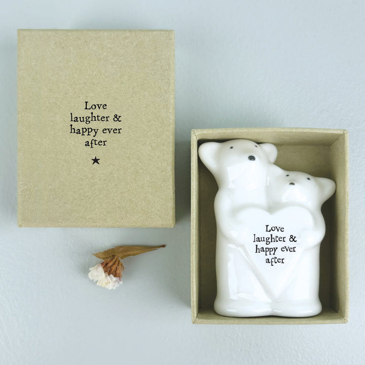 East of India Porcelain Mice Animal Couple