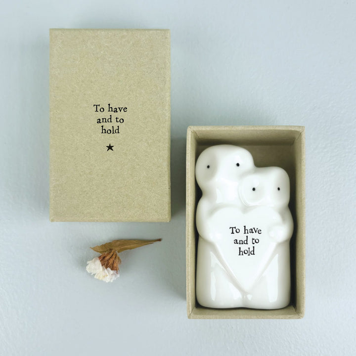East of India Owls Porcelain Animal Couple