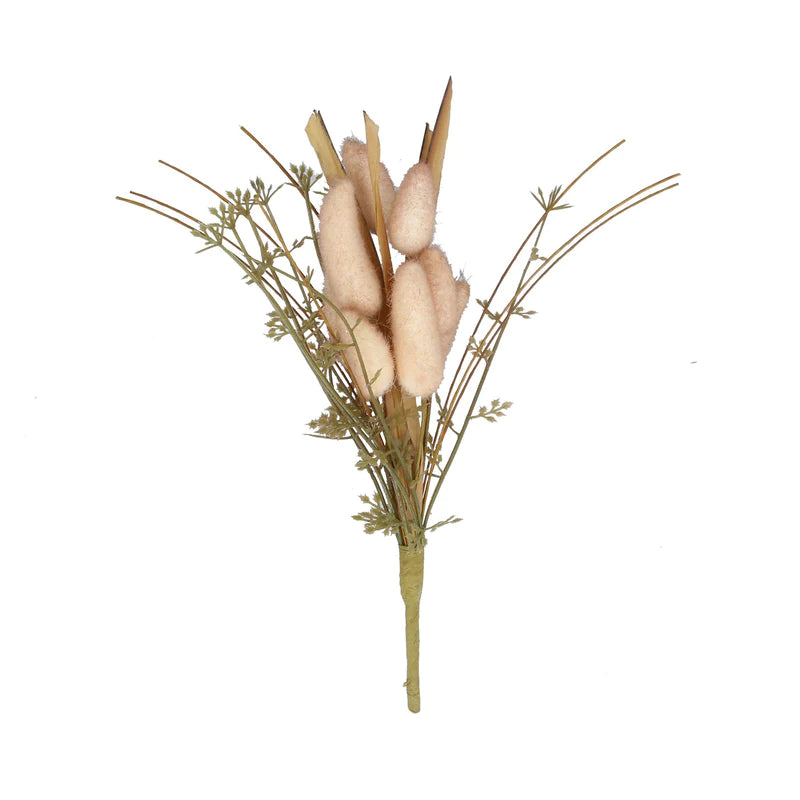 Gisela Graham Natural Bunnytail Mini Pick with fluffy bunny tail decoration for home decor or craft projects.