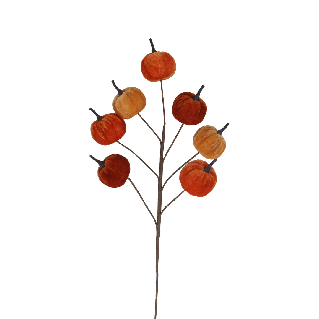 Autumn Mix Velvet Mini Pumpkin Spray