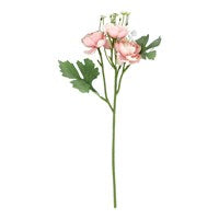 Mini Pale Pink Rose &amp; Gypsophila Faux Flower Stem