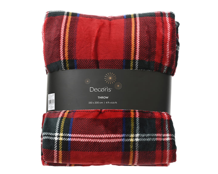 Red Tartan Throw - 150 x 200cm