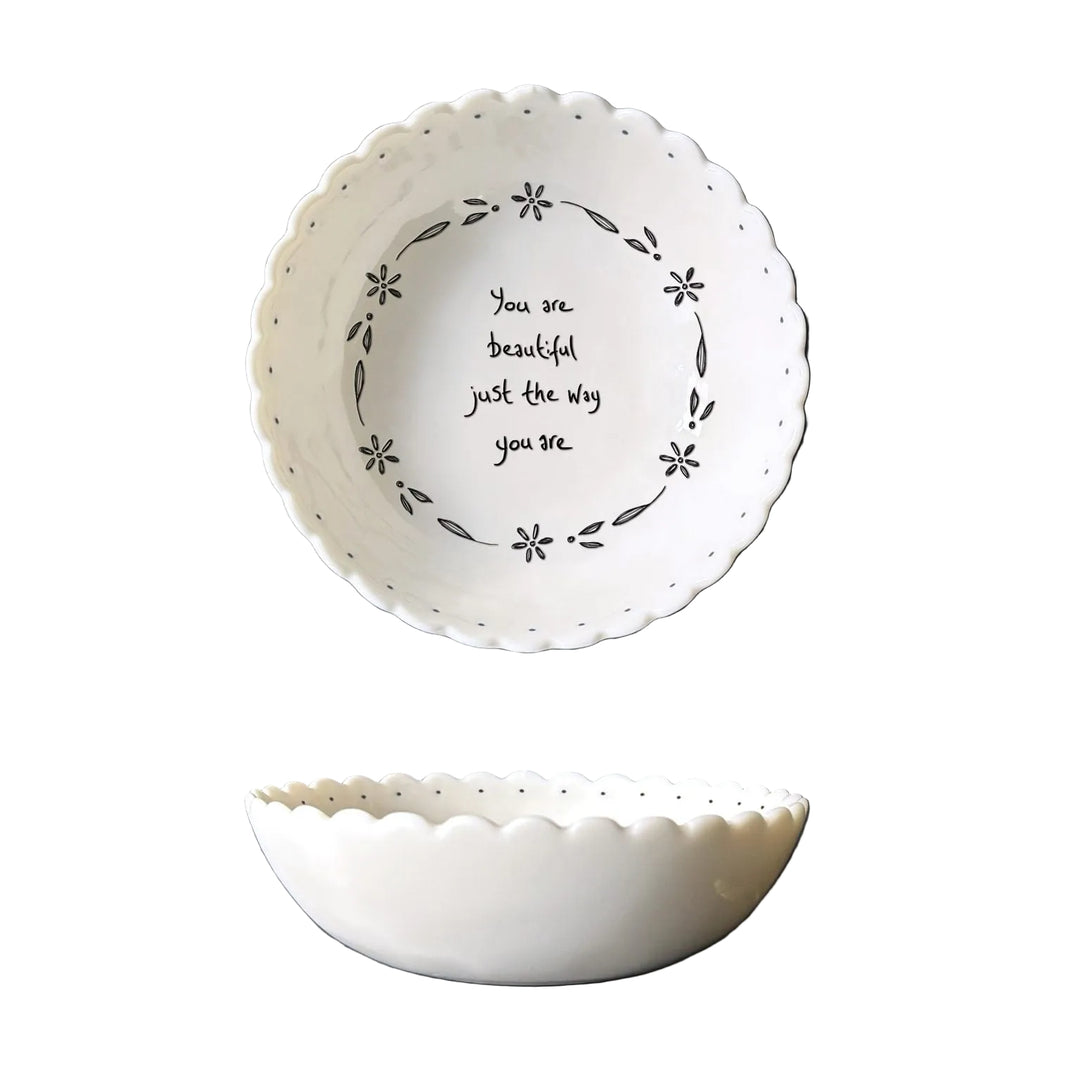 East of India Scallop Bowl – ‘You Are Beautiful Just the Way You Are’