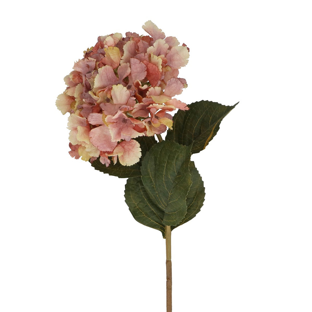 Hydrangea Faux Flower Stem - Antique Pink
