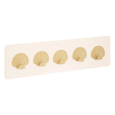Cornucopia Home and Gift Shell Hooks mounted on a wall for decorative and functional use in home decor.